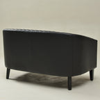 Logan Faux Leather Tufted Loveseat