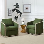 Claude Bouclé Swivel Barrel Chair