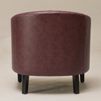 Logan Faux Leather Tufted Club Chair