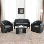 Logan Faux Leather Tufted Loveseat