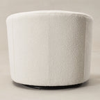 Everitte Bouclé Swivel Barrel Chair