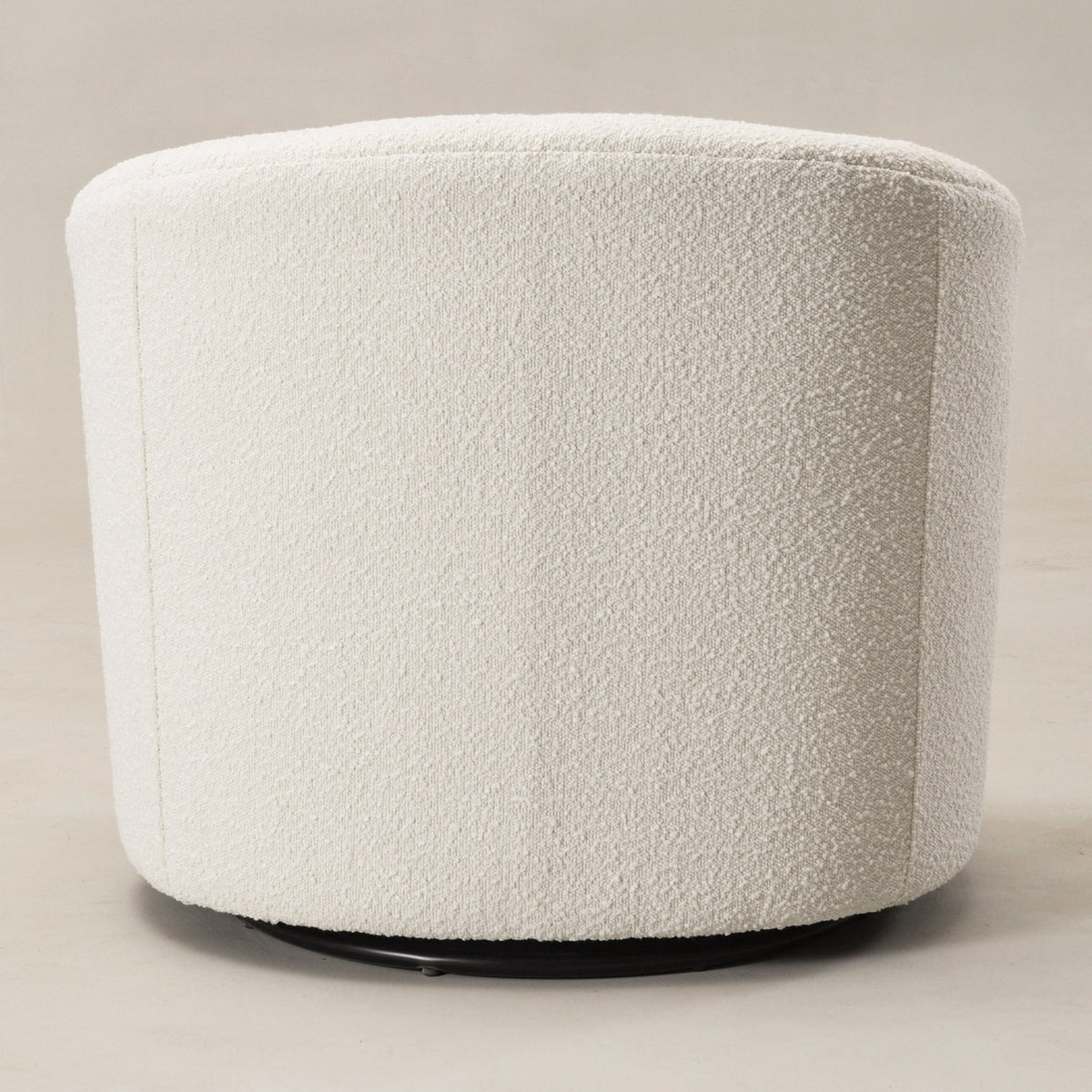 Everitte Bouclé Swivel Barrel Chair