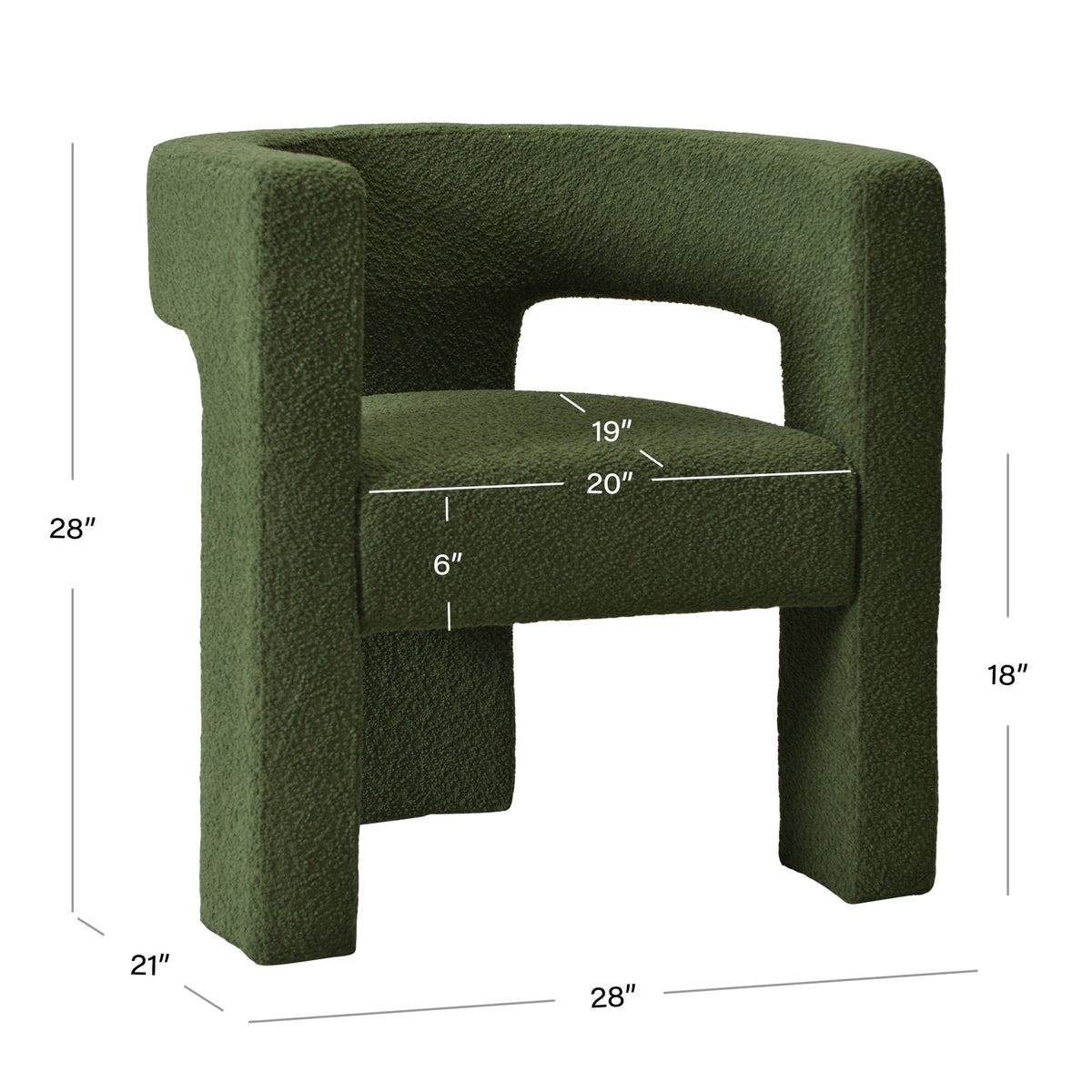 Herbert Modern Bouclé Armchair