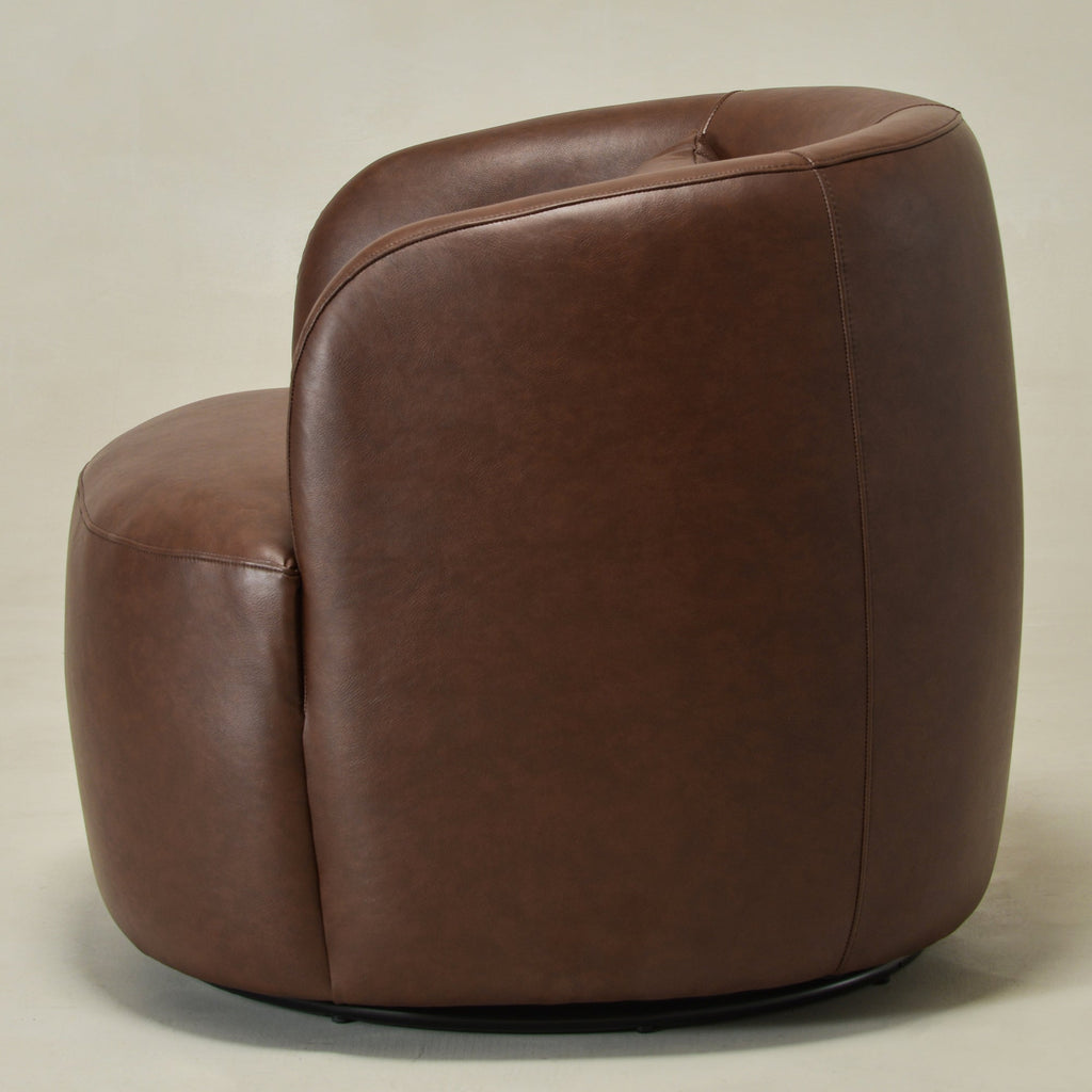 Ashlie Faux Leather Swivel Chair