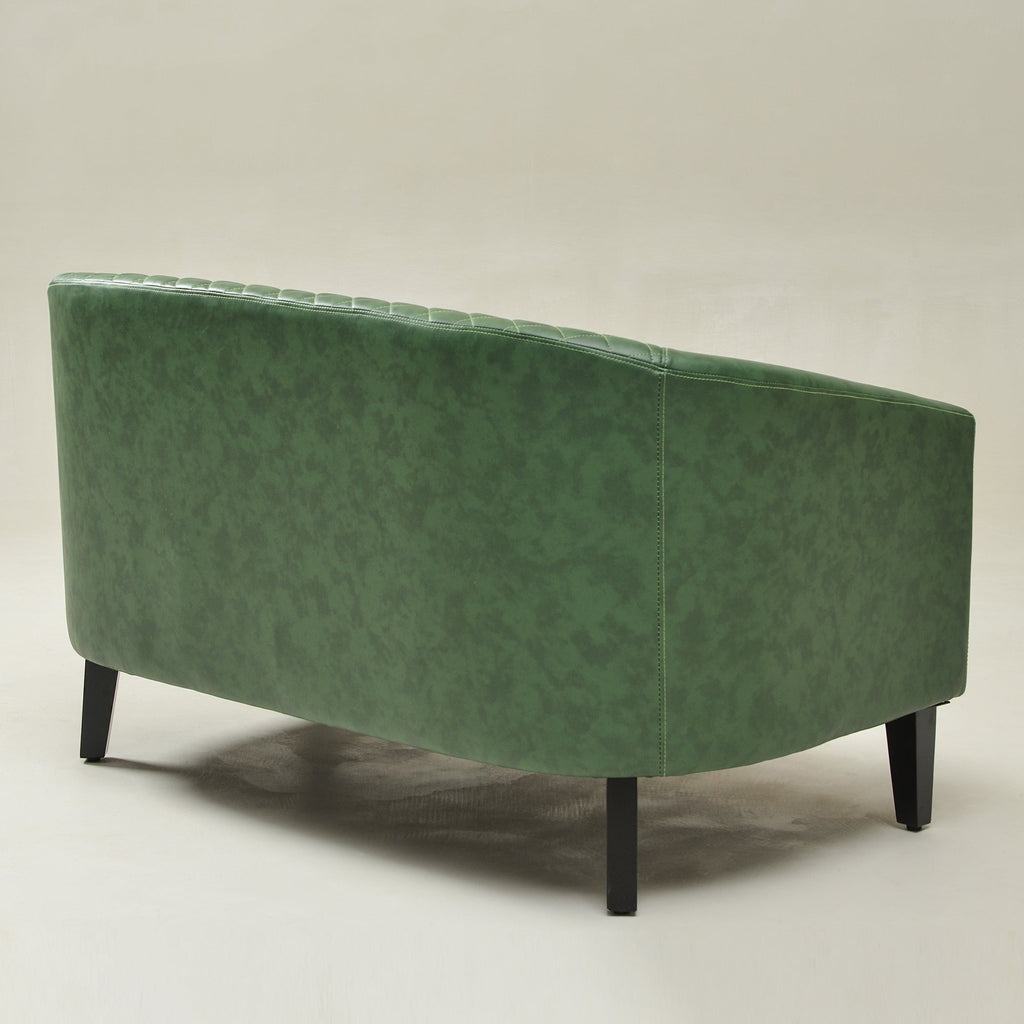 Logan Faux Leather Tufted Loveseat