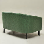 Logan Faux Leather Tufted Loveseat