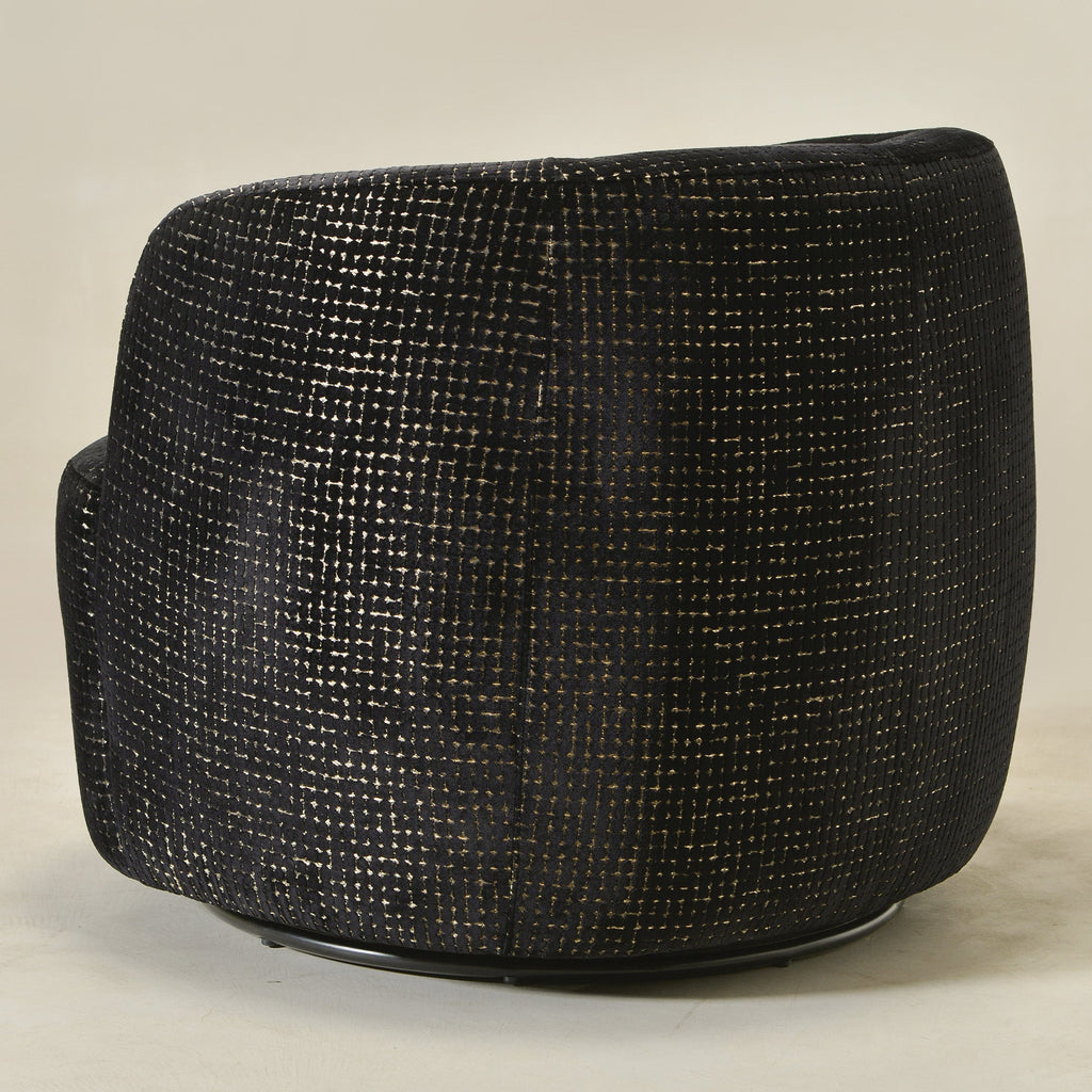 Teratect Exclusive | Ashlie Sculpted Jacquard Swivel Barrel Chair