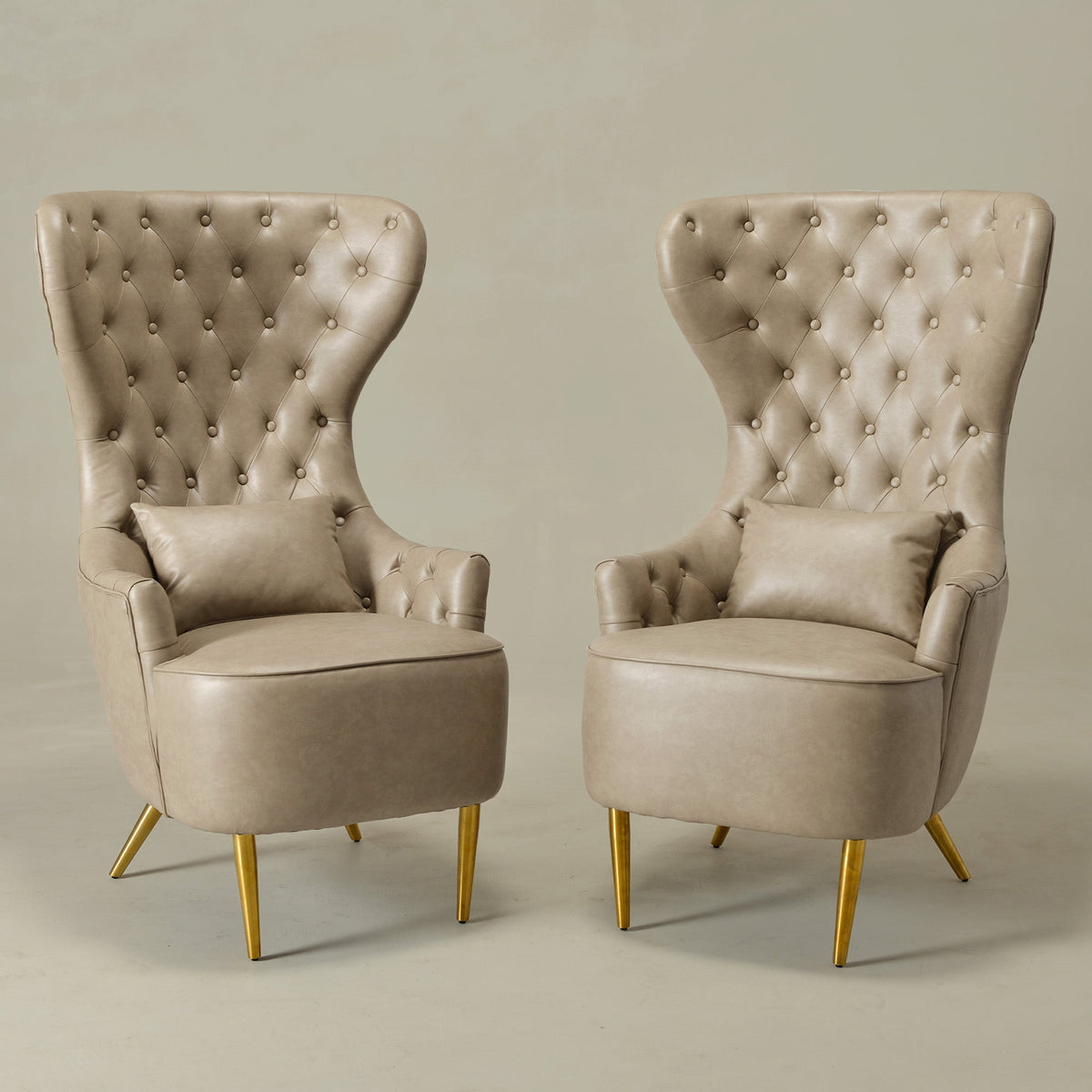 Letitia Faux Leather Wingback Chair