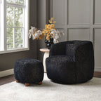 Teratect Exclusive | Ashlie Sculpted Jacquard Swivel Barrel Chair
