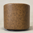 Logan Faux Leather Tufted Swivel Club Chair