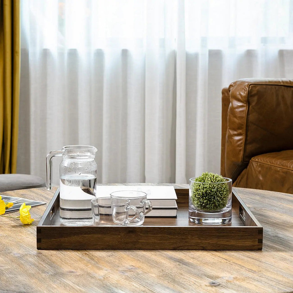 Teratect Square Black Walnut Serving Tray