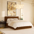 Agnes Bouclé Platform Bed