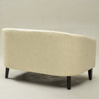 Logan Faux Leather Tufted Loveseat