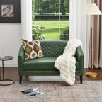 Logan Faux Leather Tufted Loveseat