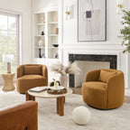 Ashlie Bouclé Swivel Barrel Chair