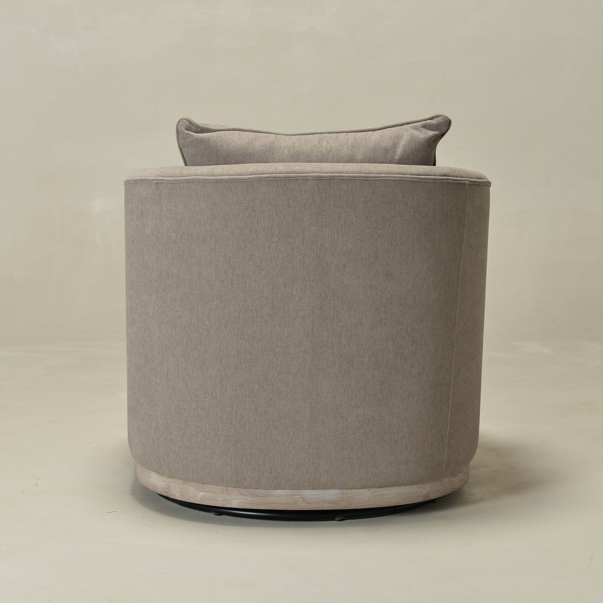 Minerva Linen Swivel Barrel Chair