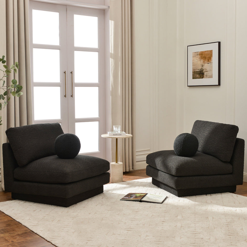 Montyne Bouclé Armless Chair
