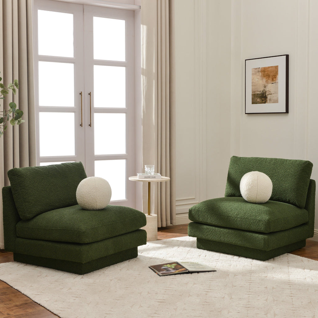 Montyne Bouclé Armless Chair