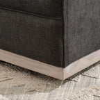Minerva Linen Swivel Barrel Chair