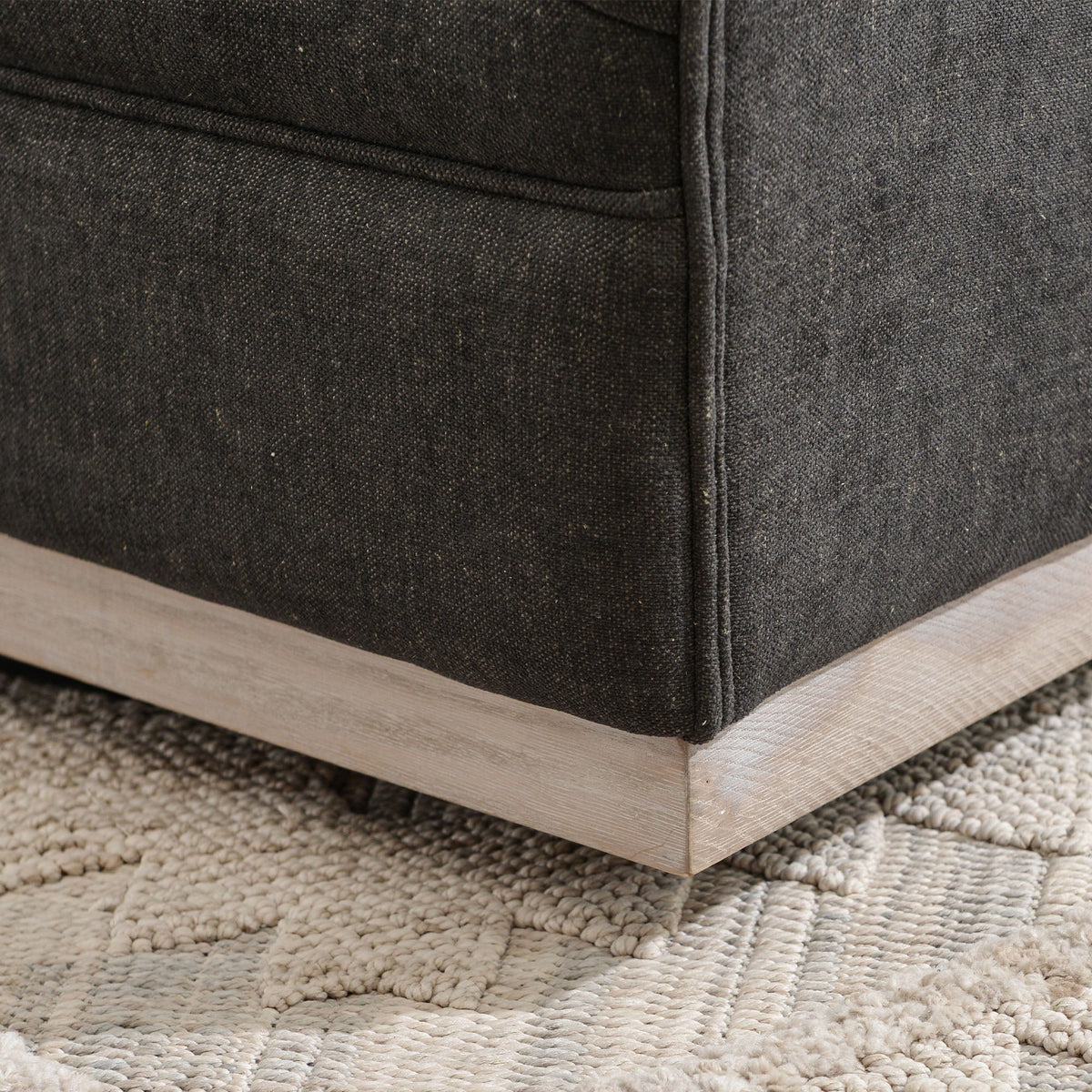 Minerva Linen Swivel Barrel Chair