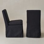 Diane Slipcover Performance Dining Chair with Casters