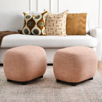 Elmer Linen Ottoman