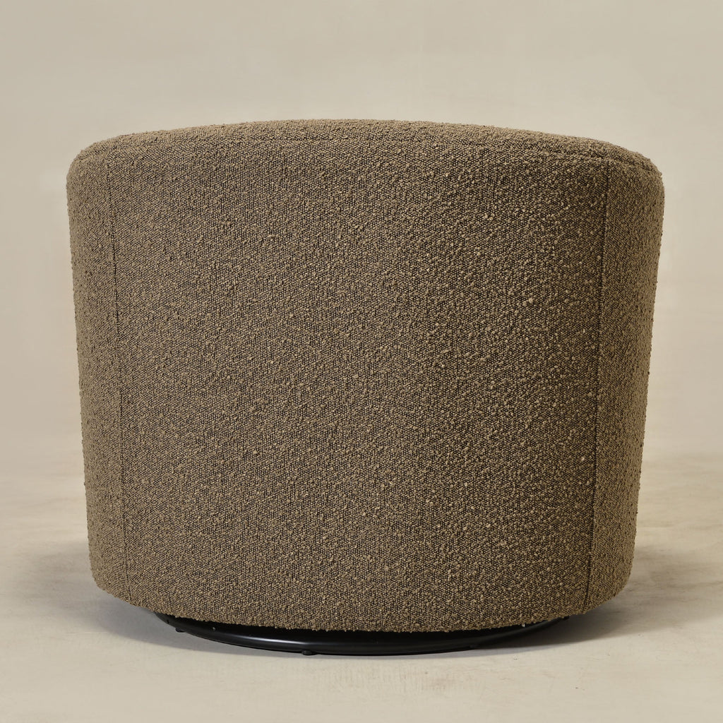 Everitte Bouclé Swivel Barrel Chair