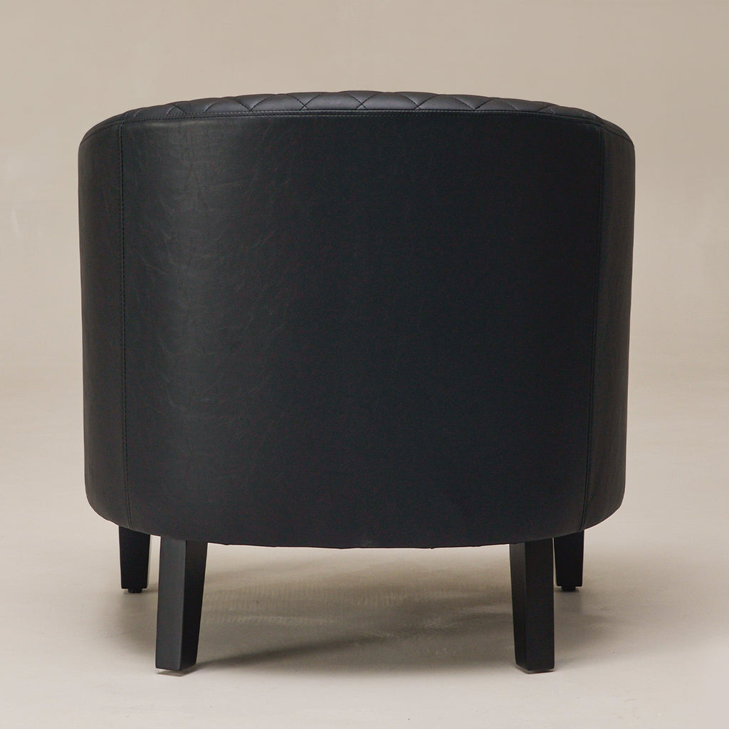 Logan Faux Leather Tufted Club Chair