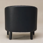 Logan Faux Leather Tufted Club Chair