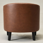Louis Faux Leather Tufted Club Chair