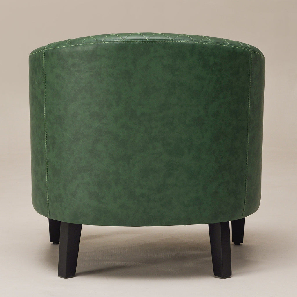 Logan Faux Leather Tufted Club Chair
