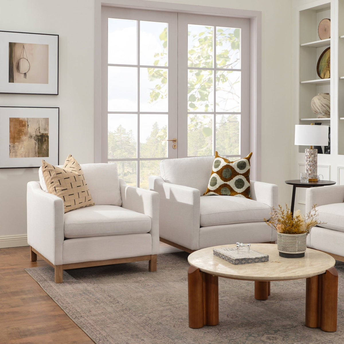 Albert Premium Linen Armchair