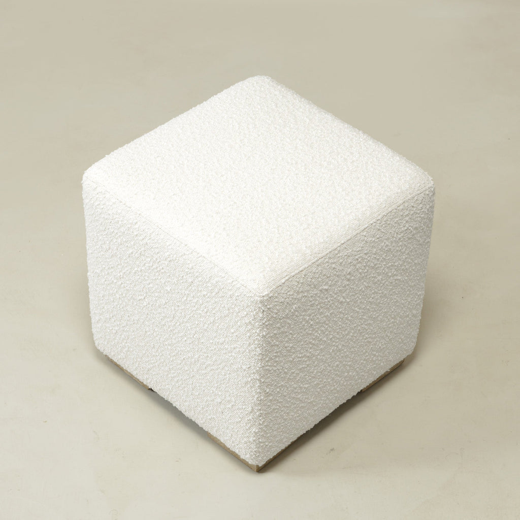 Ida Bouclé Square Ottoman