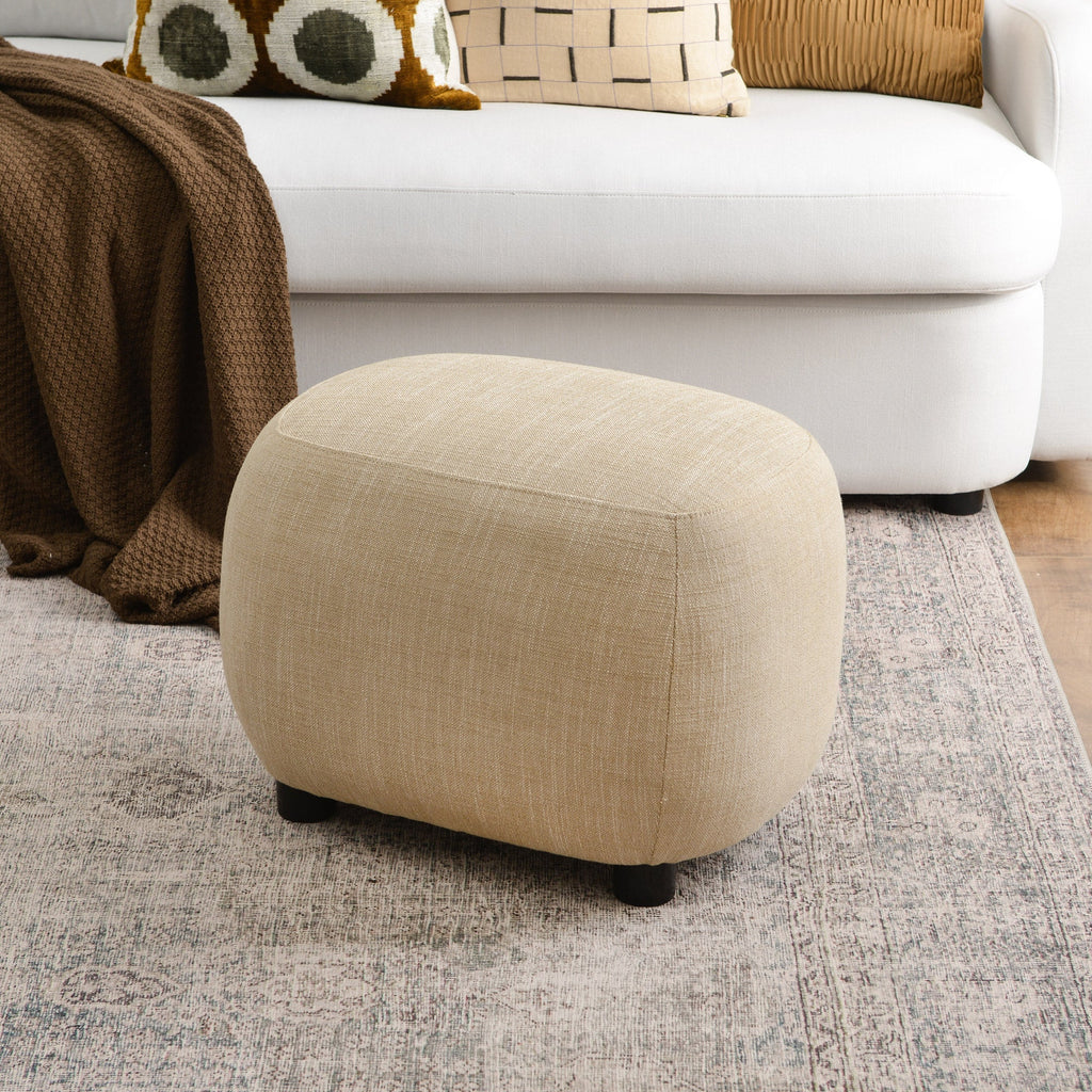 Elmer Linen Ottoman