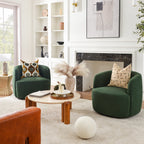 Ashlie Bouclé Swivel Barrel Chair