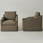 Charles Slipcover Swivel Barrel Chair