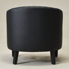 Louis Faux Leather Tufted Club Chair