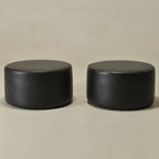 Elof Faux Leather Ottoman
