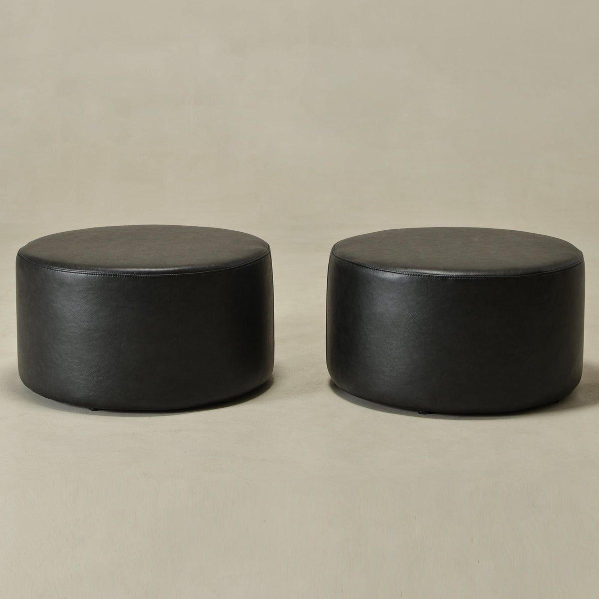 Elof Faux Leather Ottoman