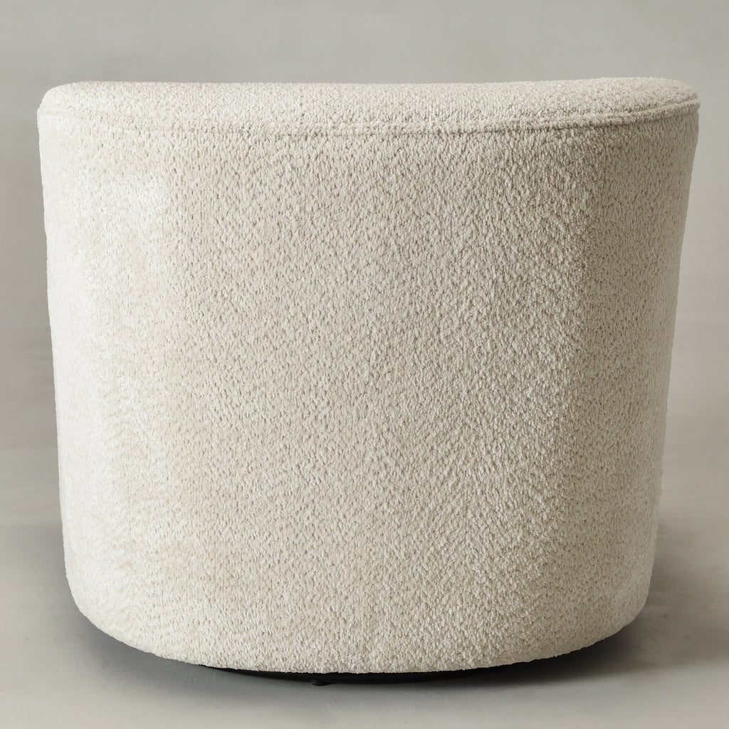 Vestie Chenille Swivel Barrel Chair