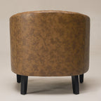 Logan Faux Leather Tufted Club Chair