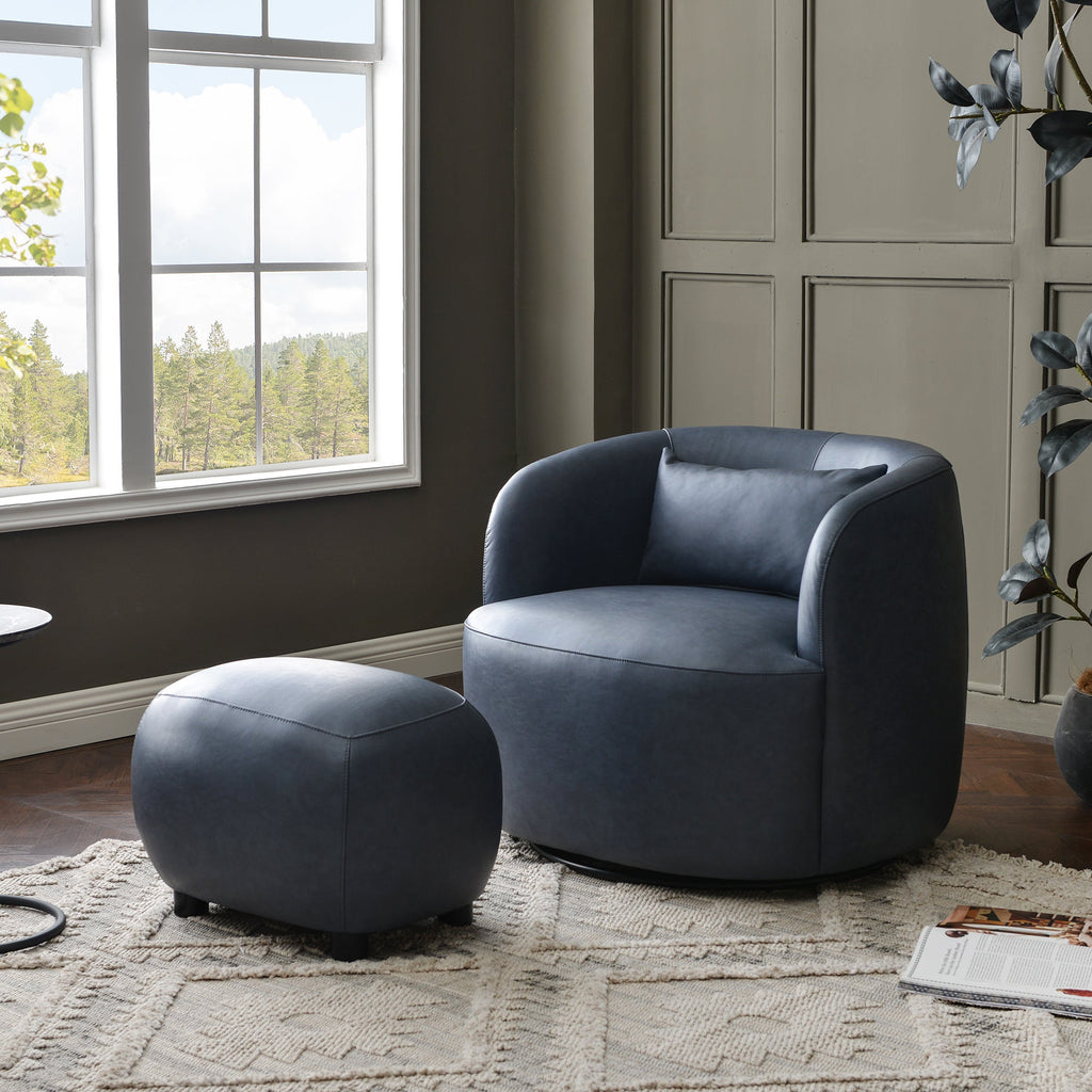 Ashlie Faux Leather Swivel Chair