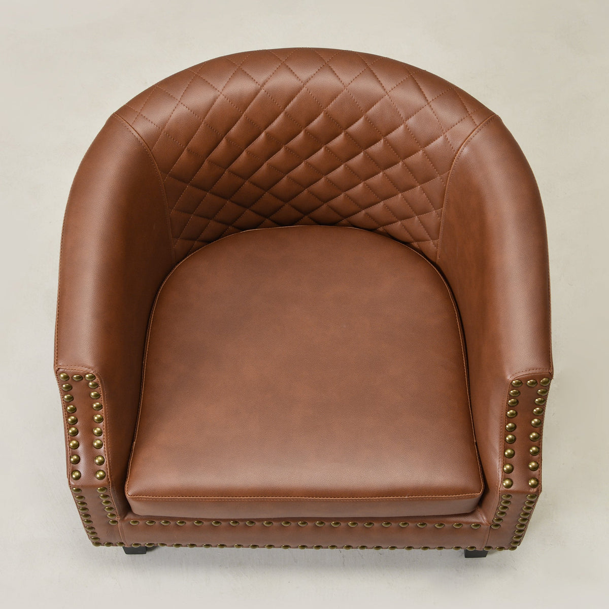 Louis Faux Leather Tufted Club Chair