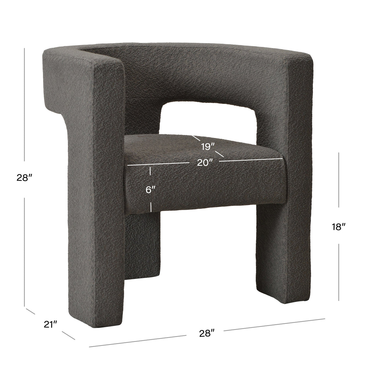 Herbert Modern Bouclé Armchair