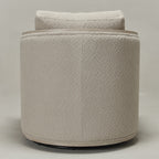 Claude Bouclé Swivel Barrel Chair