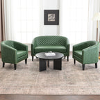 Logan Faux Leather Tufted Loveseat
