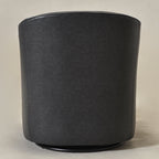 Lawton Faux Leather Tufted Swivel Barrel Chair