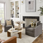 Charles Slipcover Swivel Barrel Chair