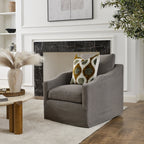 Charles Slipcover Swivel Barrel Chair