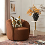 Everitte Bouclé Swivel Barrel Chair